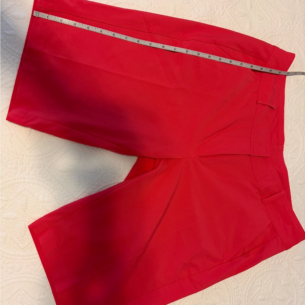 Pebble Beach Coral-Red Performance Golf Shorts, women’s 16 - Picture 2 of 3